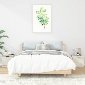 Bedside Cabinet Set of 2 Concrete grey Engineered wood ...
