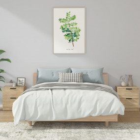 Bedside Cabinet Set of 2 Sonoma oak Engineered wood Med...