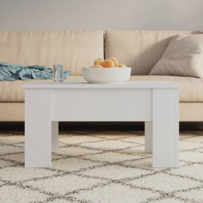 Coffee Table White Engineered wood Medium Adjustable Ar...
