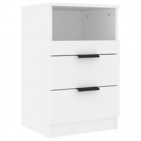 Bedside Cabinet White Engineered wood Standard Bedside ...