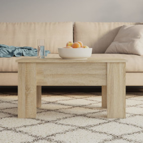 Coffee Table Sonoma oak Engineered wood 31.1x19.3x16.1 ...