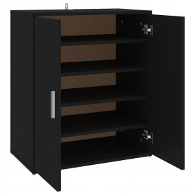 Shoe Cabinet Black Engineered wood Medium Shoe Cabinet