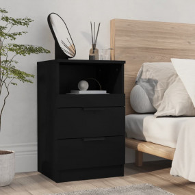 Bedside Cabinet Black Engineered wood Medium Bedside Ca...