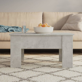 Coffee Table Concrete Grey Engineered Wood Medium Coffe...