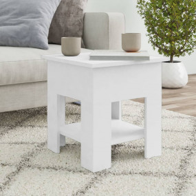 Coffee Table White Engineered wood Small Storage Coffee...