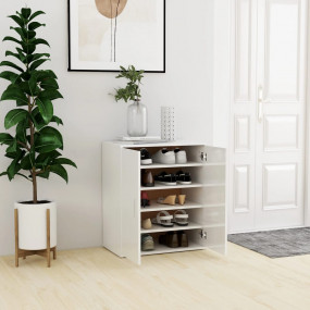 Shoe Cabinet High gloss white Engineered wood Medium Sh...