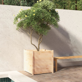 Garden Planter Natural Pine Solid Pinewood 27.6 in Dura...