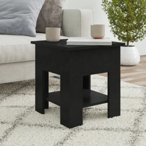 Coffee Table Black Engineered Wood Small Coffee Table S...