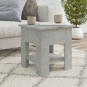Coffee Table Concrete Grey Engineered Wood Medium Coffe...