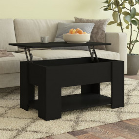 Coffee Table Black Engineered wood Medium Adjustable Ar...