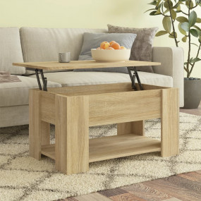 Coffee Table Sonoma Oak Engineered Wood 31.1 x 19.3 x 1...