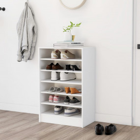 Shoe Cabinet White Engineered Wood 23.6 x 13.8 x 36.2 i...