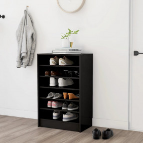 Shoe Cabinet Black Engineered wood 23.6 x 13.8 x 36.2 i...