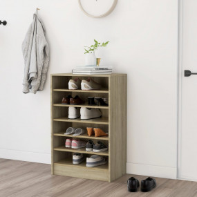 Shoe Cabinet Sonoma Oak Engineered Wood Standard Shoe C...