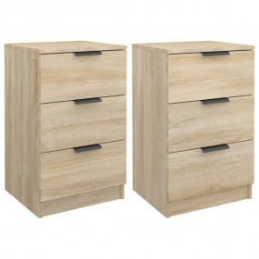 Bedside Cabinet Set of 2 Sonoma Oak Engineered wood