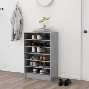 Shoe Cabinet Concrete Gray Engineered Wood Medium Shoe ...