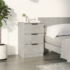 Bedside Cabinet Concrete grey Engineered wood Medium
