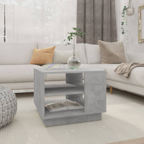 Coffee Table Concrete Grey Engineered Wood 21.7 x 21.7 ...