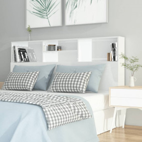 Headboard Cabinet High gloss white Engineered wood Stan...