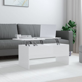 Coffee Table High gloss white Engineered wood Medium Co...