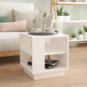 Coffee Table White Engineered Wood 15.7 in Coffee Table...