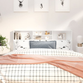 Headboard Cabinet White Engineered wood 70.9 x 7.5 x 40...