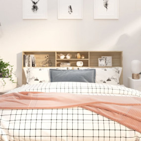 Headboard Cabinet Sonoma Oak Engineered Wood 70.9 x 7.5...