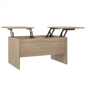 Coffee Table Sonoma Oak Engineered Wood Medium Height-A...