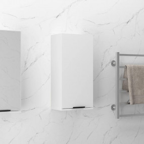 Bathroom Cabinet White Engineered Wood Compact Bathroom...