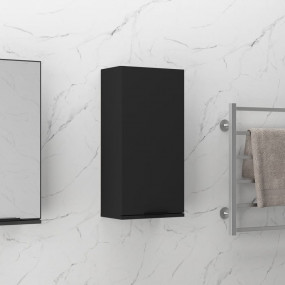 Bathroom Cabinet Black Engineered wood 12.6x7.9x26.4 in