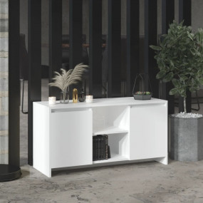 Tv Cabinet White Engineered wood 40.2 x 14.8 x 20.7 in ...