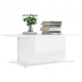 Coffee Table High gloss white Engineered wood 40.2 x 21...