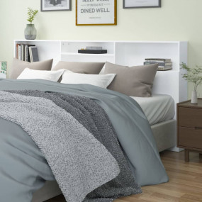 Headboard Cabinet White Engineered wood Ideal for king ...