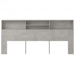 Headboard Cabinet Concrete Grey Engineered Wood