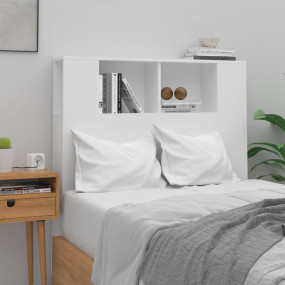 Headboard Cabinet White Engineered wood Large Headboard...