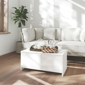 Coffee Table High gloss white Engineered wood Medium Co...