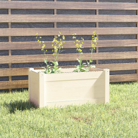 Garden Planter White Solid pinewood Medium Garden Plant...