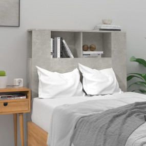Headboard Cabinet Concrete grey Engineered wood Medium