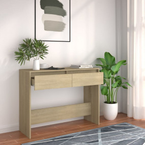 Console Table Sonoma Oak Engineered Wood Compact Consol...