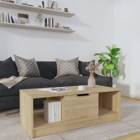 Coffee Table Sonoma oak Engineered wood 40.2x19.7x14.2 ...