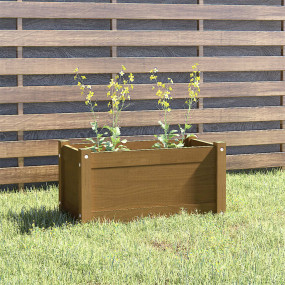 Garden Planter Honey brown Solid pinewood 23.6 in Durab...