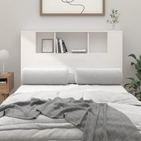 Headboard Cabinet High gloss white Engineered wood Stan...
