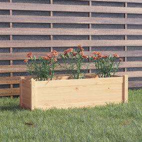 Garden Planter Natural Pine Solid Pinewood Large Durabl...