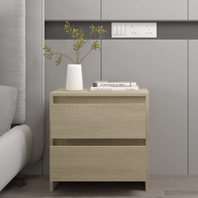 Bedside Cabinet Sonoma Oak Engineered Wood Compact