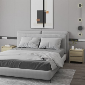 Bedside Cabinet Set of 2 Sonoma Oak Engineered wood Com...