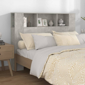 Headboard Cabinet Concrete Grey Engineered wood Medium