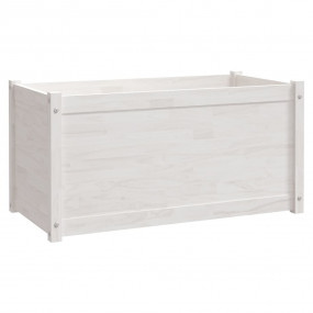 Garden Planter White Solid pinewood Medium Garden Plant...