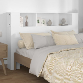 Headboard Cabinet White Engineered wood 63.0 x 7.3 x 41...
