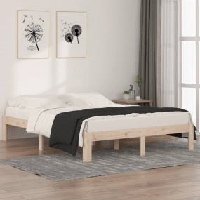 Bed Frame Natural wood Solid pine wood (untreated)