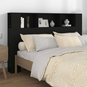 Headboard Cabinet Black Engineered wood Medium Headboar...